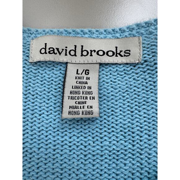 Vintage Tropical Toucan Sweater Womens L Blue Button Up Resort Florida Vacation - Picture 5 of 16